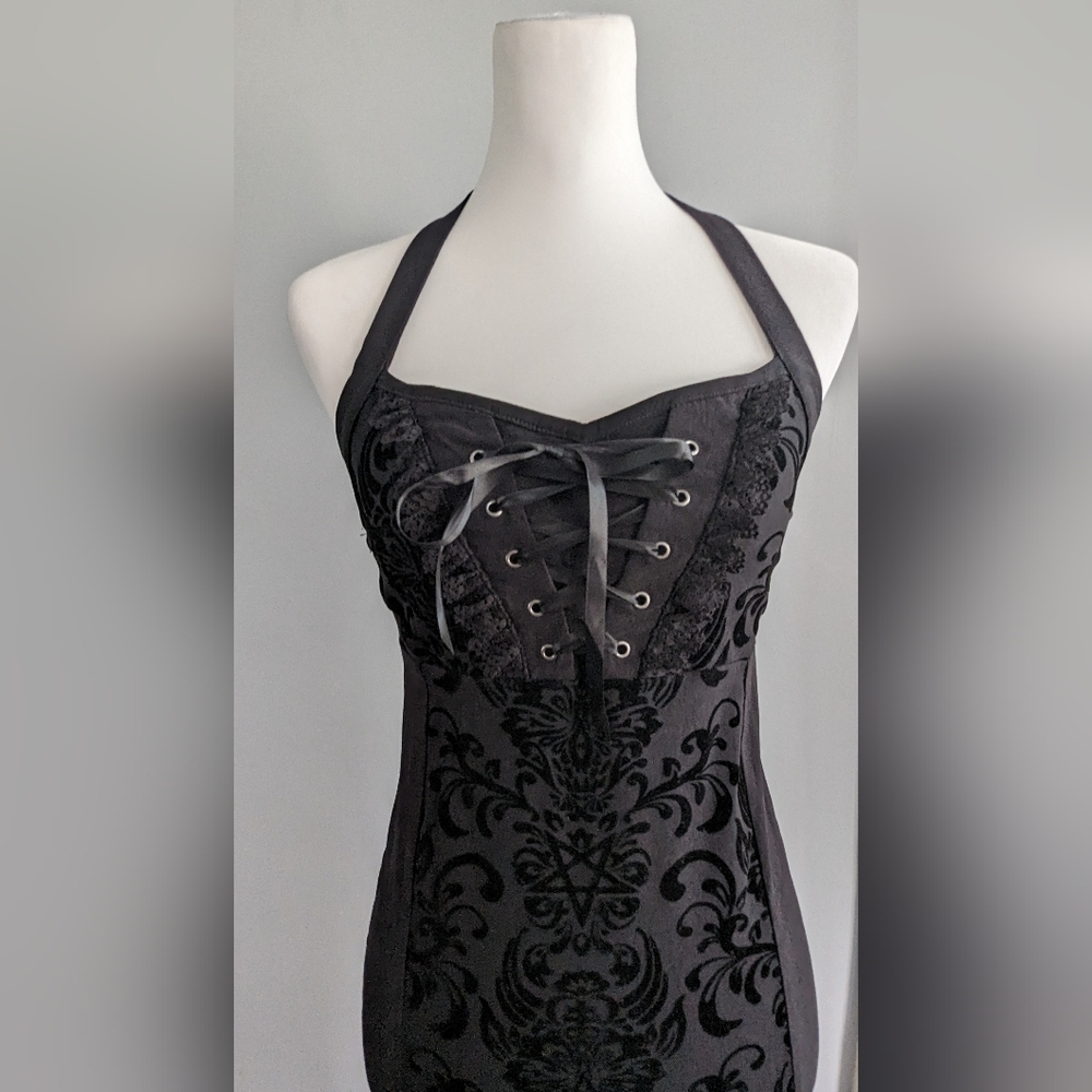 NWT.....Killstar Bloodlust Halter Midi Dress Size M/L  (US SIZE 10)